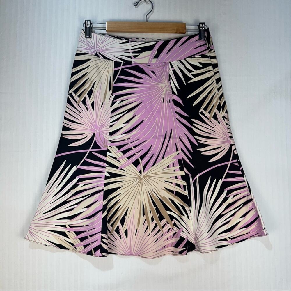GAP Stretch Tropical Print A-Line Skirt Size 4 Lightweight Cotton Y2K Cowgirl